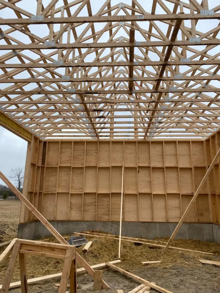 custom garage build in Caledon