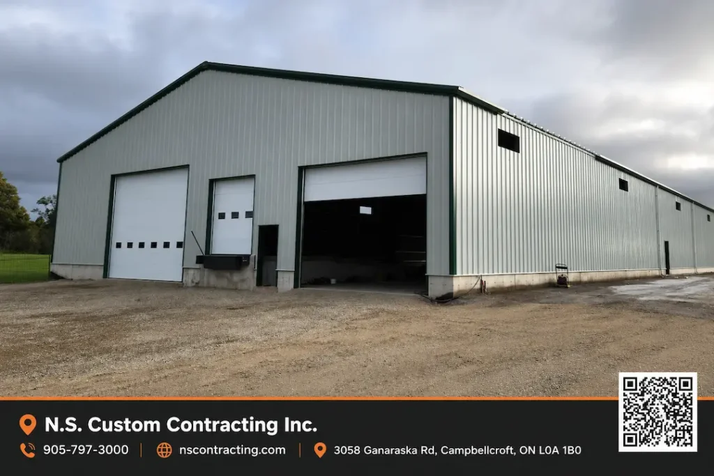 Pole barn post spacing Ontario snow load guide