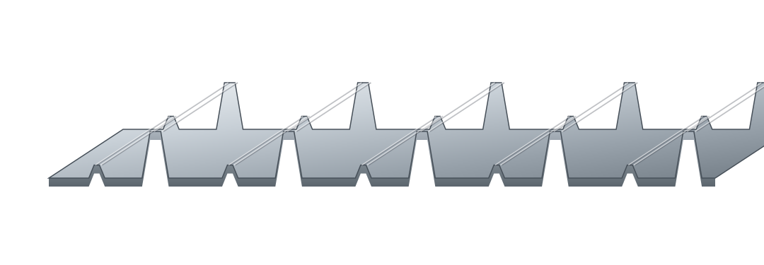 AG Panel Majestic steel roofing profile — ¾-inch ribs, 36-inch coverage — steel sales at N.S. Custom Contracting, Campbellcroft Ontario