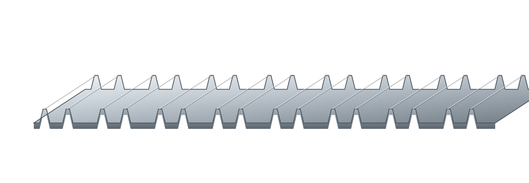 Diamond Rib steel siding profile — interior and exterior wall panel — steel supplier serving Ontario