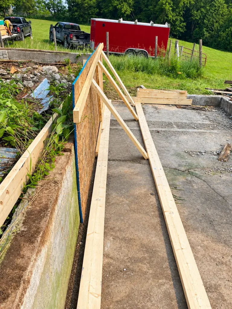 form panel with diagonal bracing